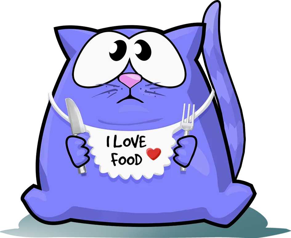 Feed the Cat: cat eating bib