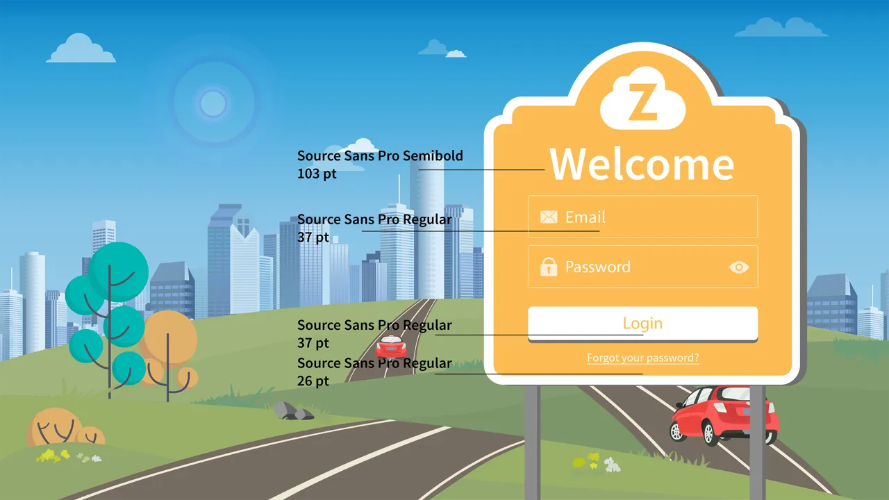 Gamification Training: login screen