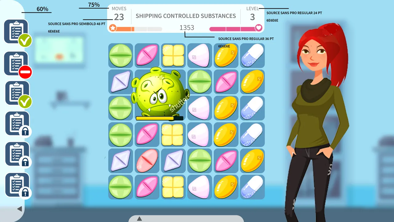 Gamification Training: match-3 training mini-game