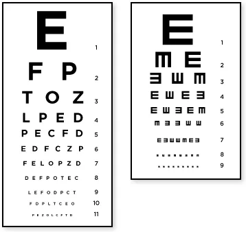Slit Lamp Simulator: optotype chart